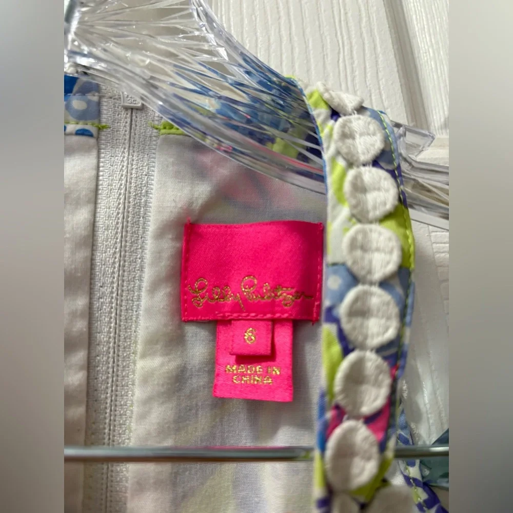 Lilly Pulitzer Little Kinley Dress Girls Size 6 Dew Drop Stay Fly